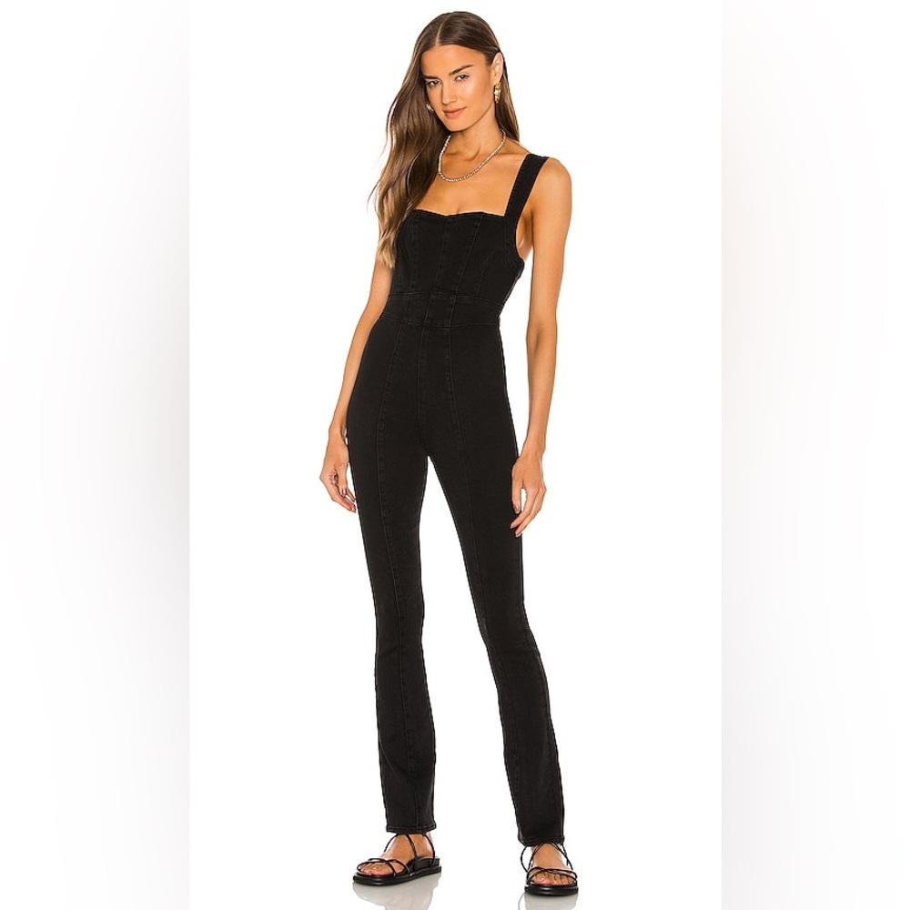Free People Light My Fire Jumpsuit in Black As Night in Size Large